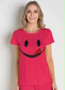 Camiseta de Pijama Pink com Estampa