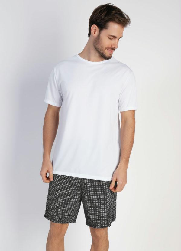 Pijama Masculino Bsico (Branco e Preto)