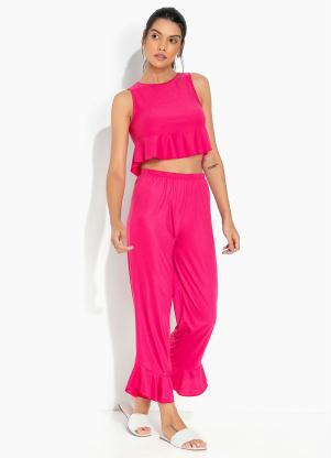 Pijama com Babado (Pink)