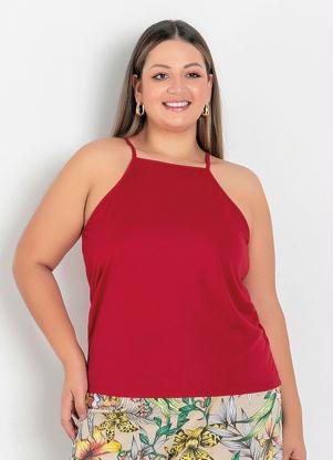 Blusa (Vermelha) Frente nica Plus Size