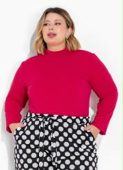 Blusa Pink em Malha Anarruga Plus Size