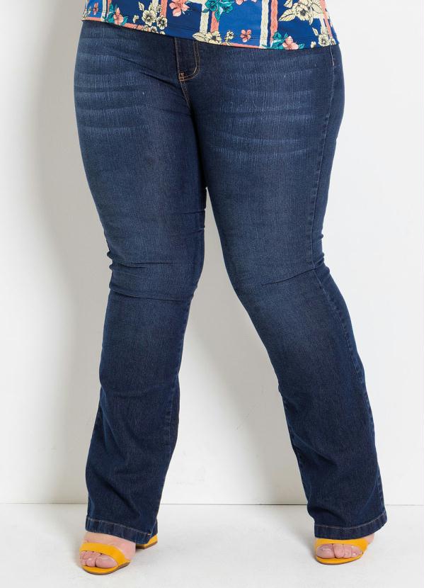Calça Flare (Jeans) Plus Size Marguerite