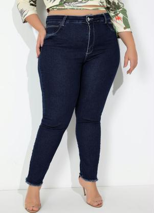 Cala (Jeans) Cigarrete Desfiada Plus Size Sawary