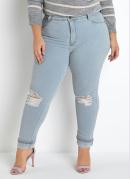 Calça Jeans Clara Cropped Sawary Plus Size