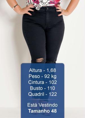 calça sawary plus size preta