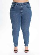 Calça Plus Size Jeans Médio Skinny