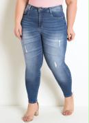 Calça Skinny Jeans Plus Size Sawary Compressora