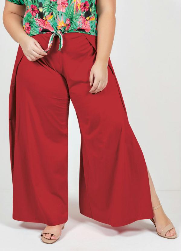 Cala (Vermelha) Envelope Pantalona Plus Size