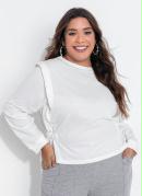CASACO PLUS SIZE (OFF WHITE) COM MUSCLE TEE