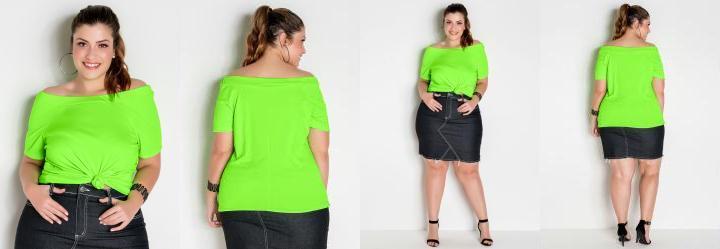roupas plus size neon
