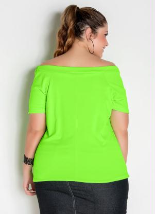 blusinha neon plus size