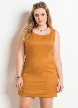Vestido Tubinho (Laranja) Plus Size Quintess Vestido Tubinho (Laranja) Plus Size Quintess