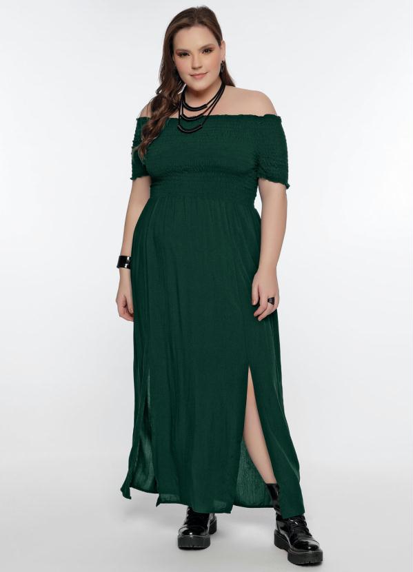 Vestido Plus Size (Verde) Cigana