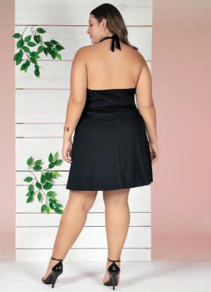 vestido frente unica plus size