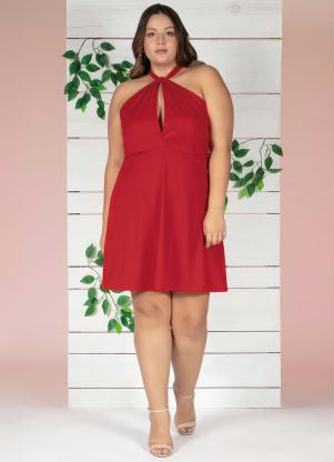 vestido frente unica plus size