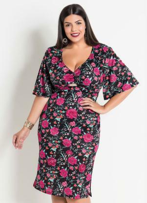 vestidos plus size floridos