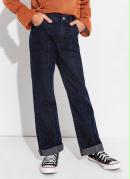 Calça Jeans Infantil Azul com Barra Dobrada