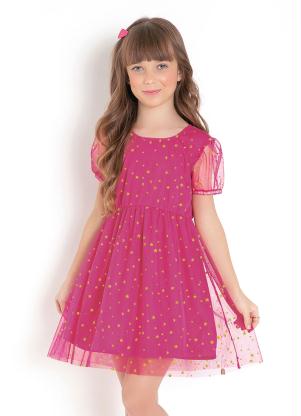 Vestido Infantil de Tule (Pink)