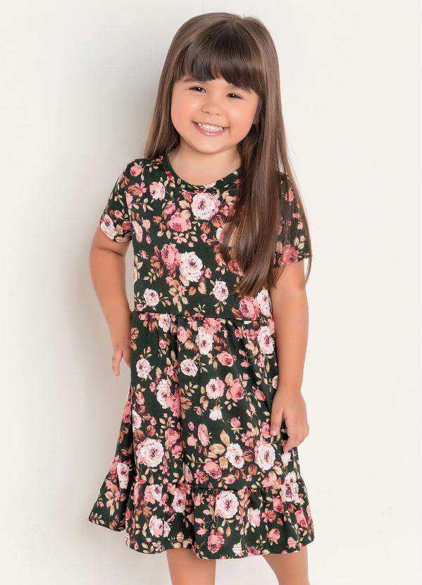 Vestido Infantil (Floral) Moda Evanglica