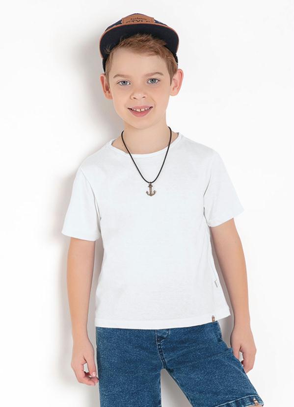 Camiseta Infantil (Branca) com Mangas Curtas
