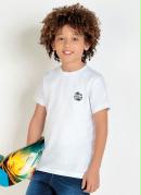 Camiseta Infantil Branca Estampa Costas Nicoboco