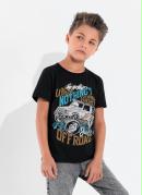 Camiseta Infantil Preta com Estampa