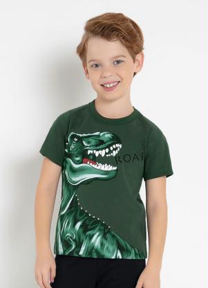 Camiseta Infantil (Verde) Estampada Rovitex