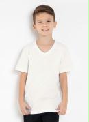 Camiseta Unissex Infantil Branca Mangas Curtas