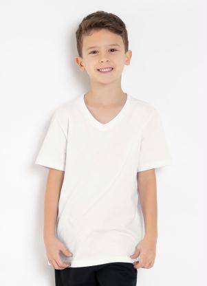 Camiseta Unissex Infantil (Branca) Mangas Curtas
