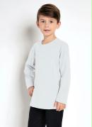 Camiseta Unissex Infantil Branca Manga Longa