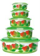 Conjunto com 5 Potes Redondos